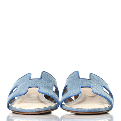 Hermes Denim Oasis Sandals 36 Bleu Clair 2 of 9