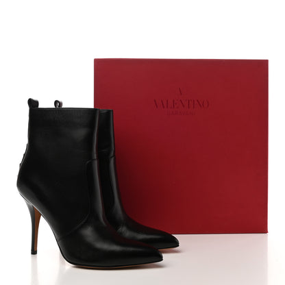 Valentino Garavani Calfskin Rockstud Ankle Booties 37 Black 8 of 8