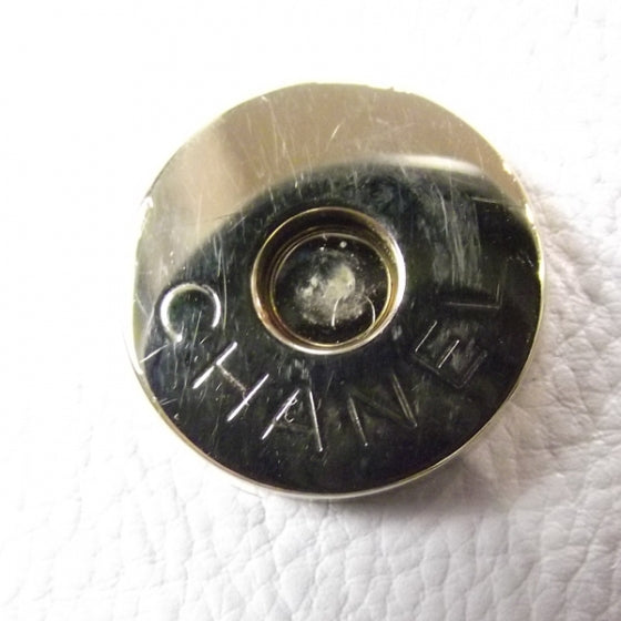 Chanel Leather Metal Mosaic Studs Flap White 9 of 14