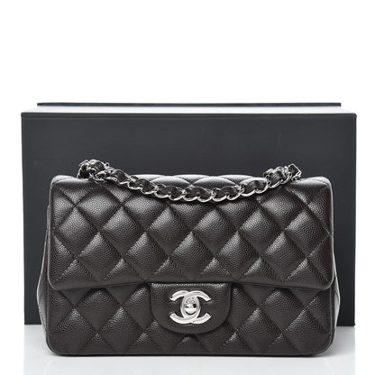 Chanel Caviar Quilted Mini Rectangular Flap Dark Brown 11 of 11