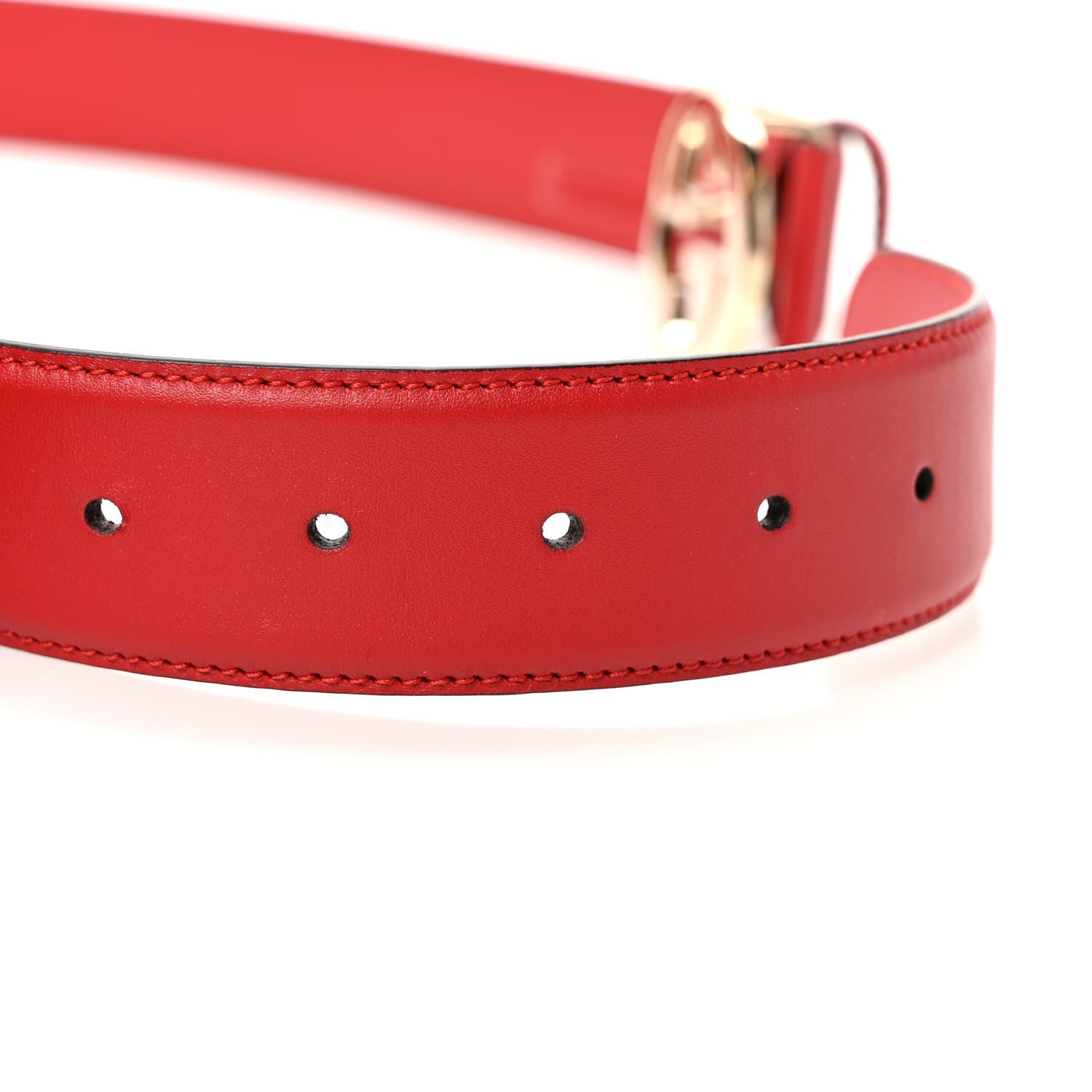 Gucci Moon Calfskin Interlocking G 37mm Belt 100 40 Vibrant Red 4 of 4