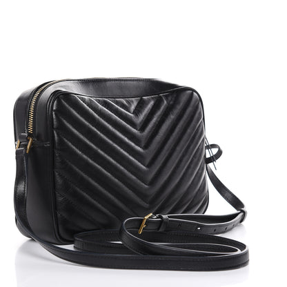 Saint Laurent Calfskin Matelasse Monogram Lou Camera Bag Black 3 of 14