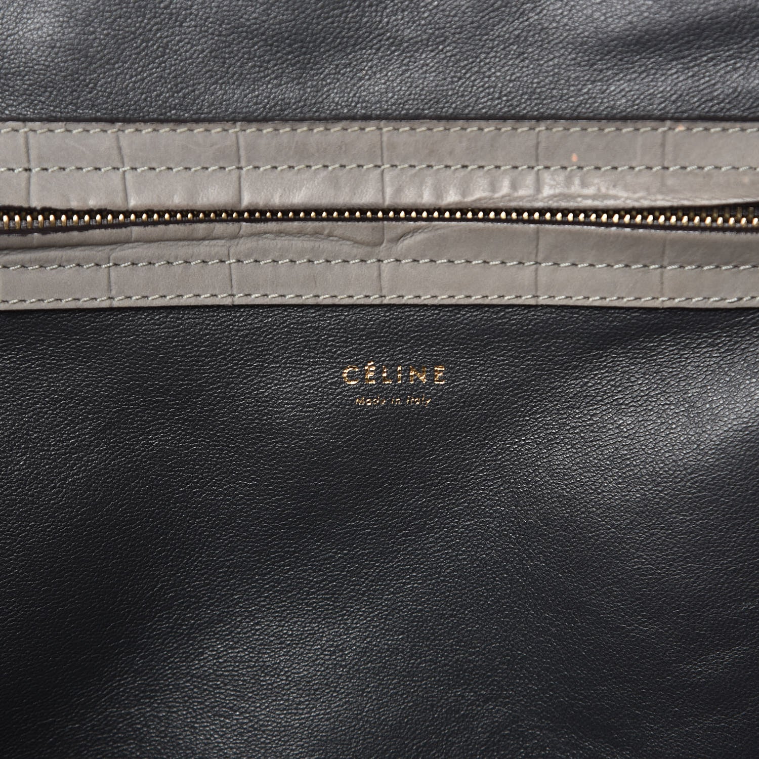 Celine Crocodile Embossed Nubuck Medium Phantom Luggage Grey 6 of 20