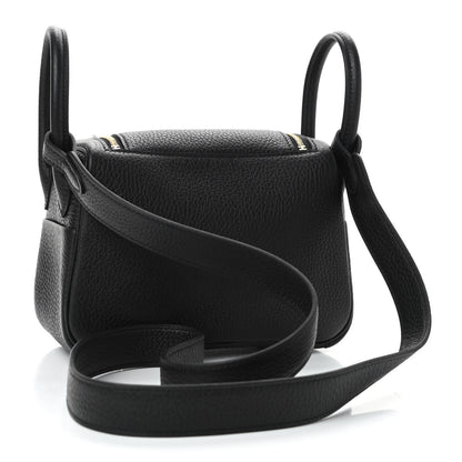 Hermes Taurillon Clemence Mini Lindy 20 Black 2 of 4