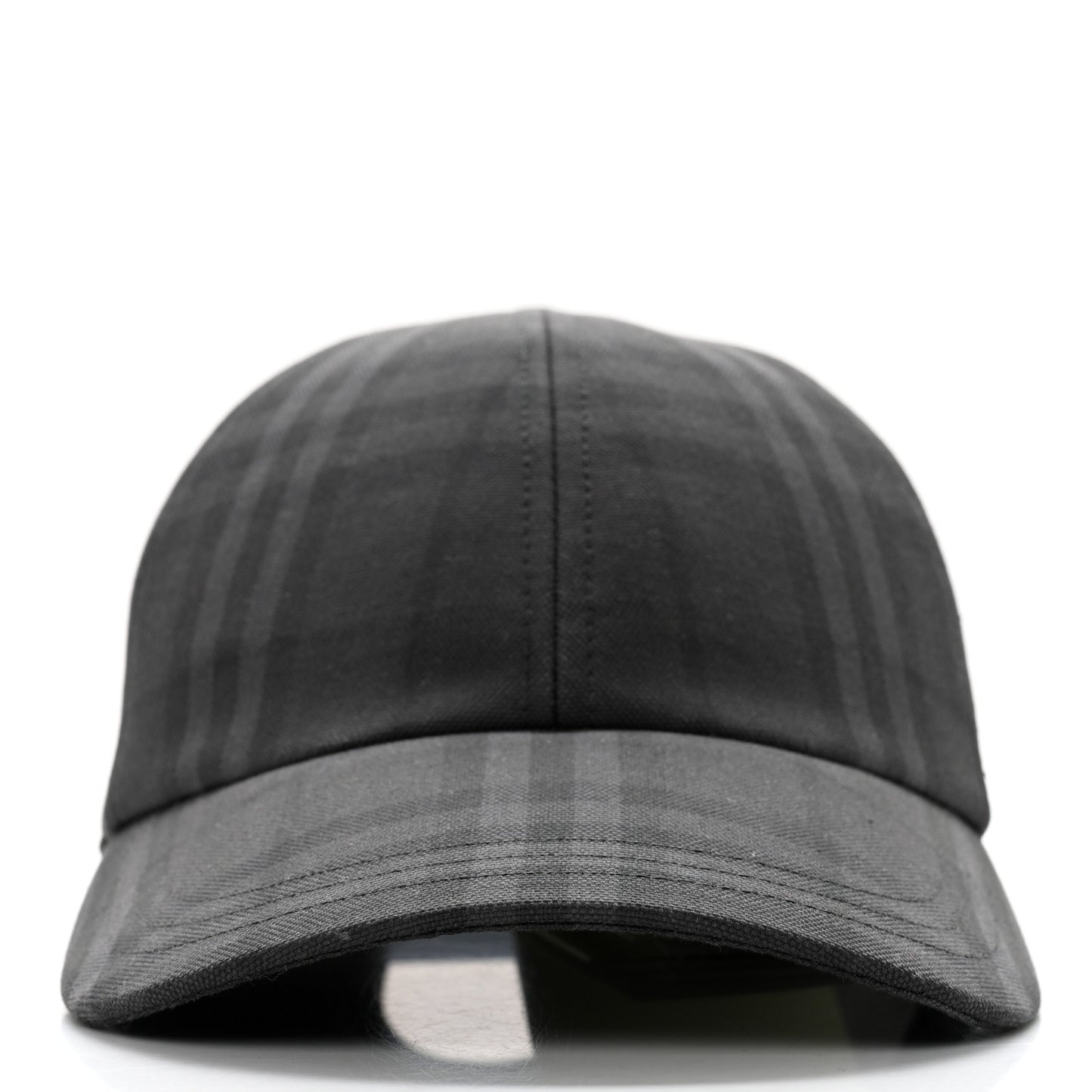 Cotton Check Baseball Hat L Charcoal