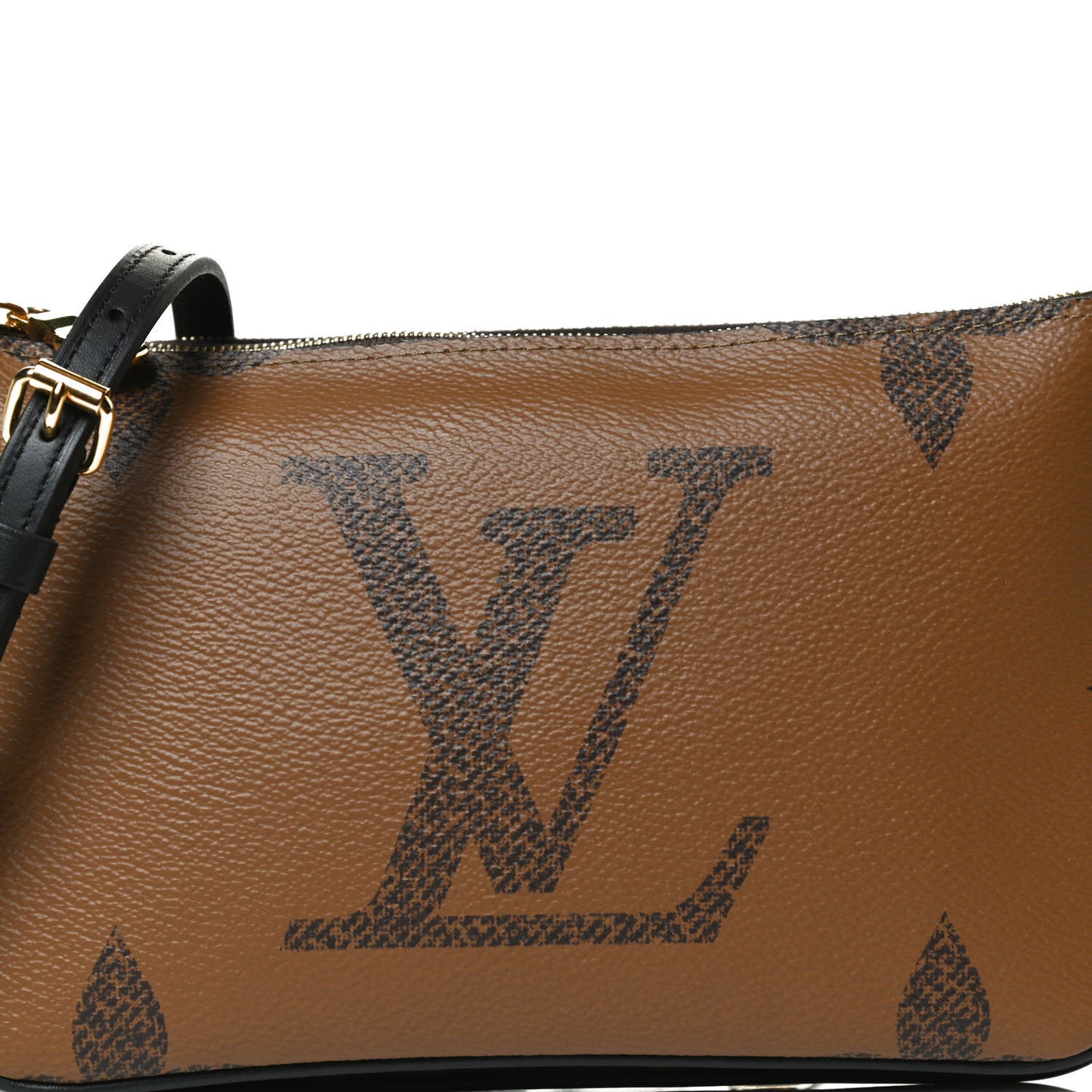Reverse Monogram Giant Double Zip Pochette