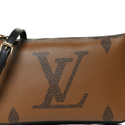Louis Vuitton Reverse Monogram Giant Double Zip Pochette 7 of 12