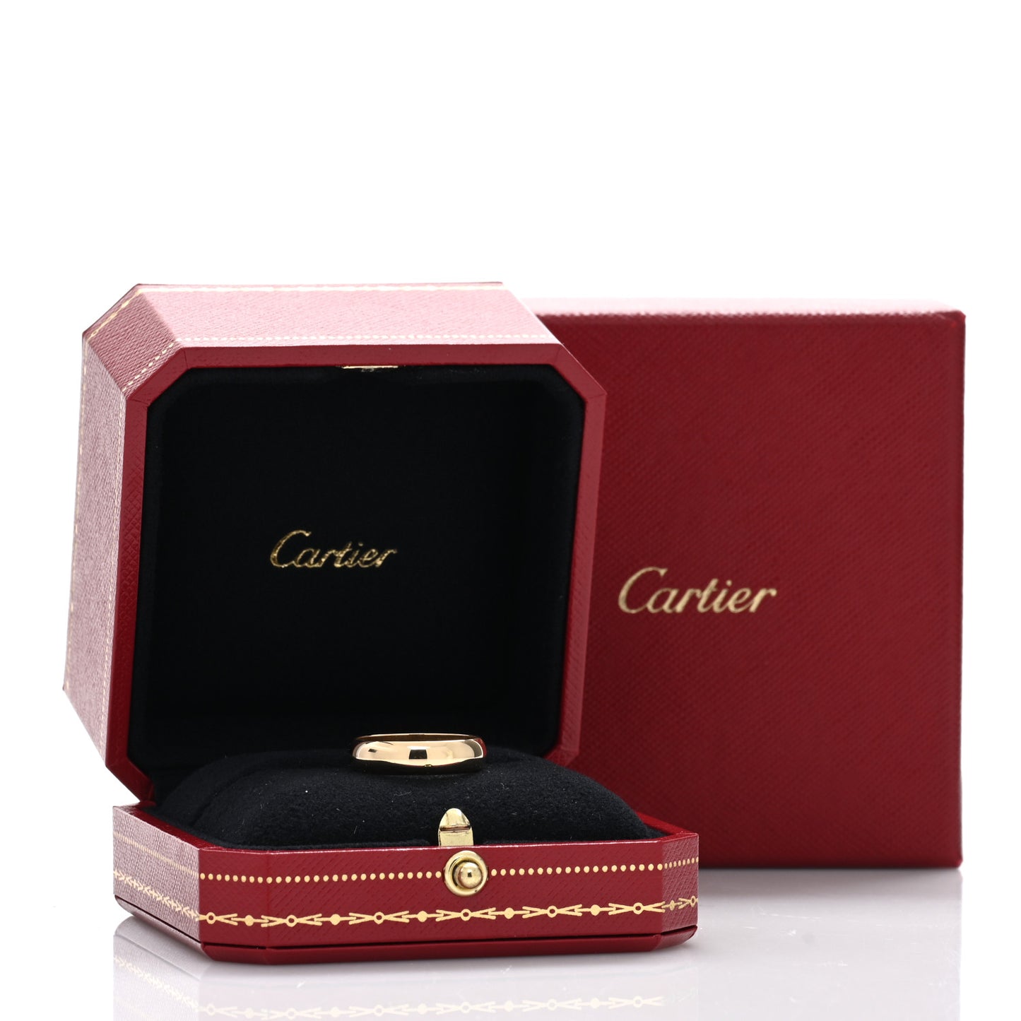 18K Yellow Gold 5mm 1895 Wedding Band Ring 56 7.5