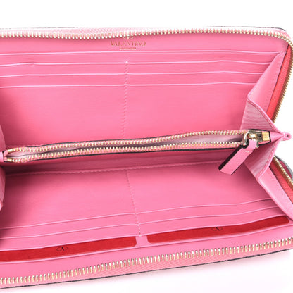 Valentino Garavani Calfskin Rockstud Zip Around Wallet Ninphea 5 of 8