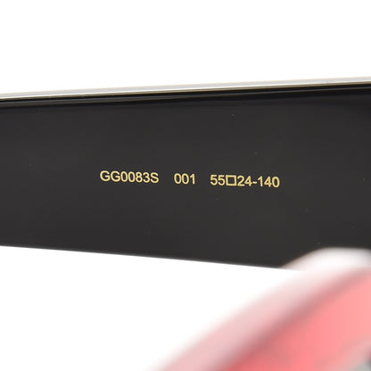 Gucci Square Frame GG0083S Sunglasses Glitter Red Black Green 7 of 7