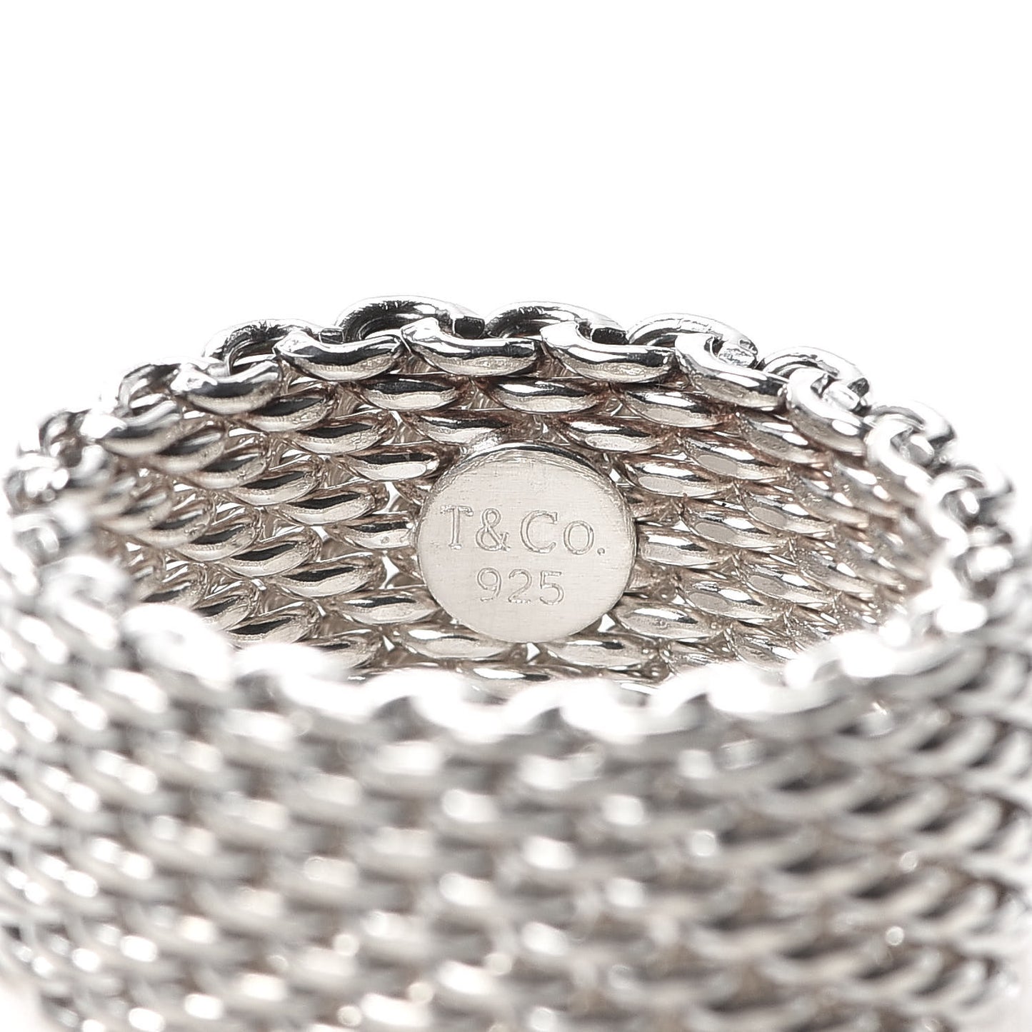 Sterling Silver Somerset Mesh Ring 57 8