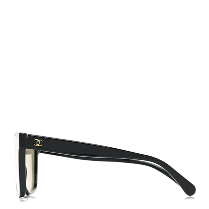 Chanel Acetate Logo Shield Sunglasses 5418 Black 3 of 9