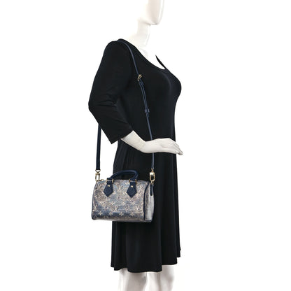 Louis Vuitton Monoglam Speedy Bandouliere 20 Blue 2 of 9