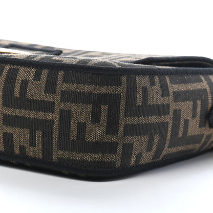Fendi Fabric Jacquard FF 1974 Medium Baguette Tobacco Moro Black 7 of 7