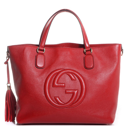 Gucci Cellarius Calfskin Large Soho Working Tote Tabasco 1 of 9
