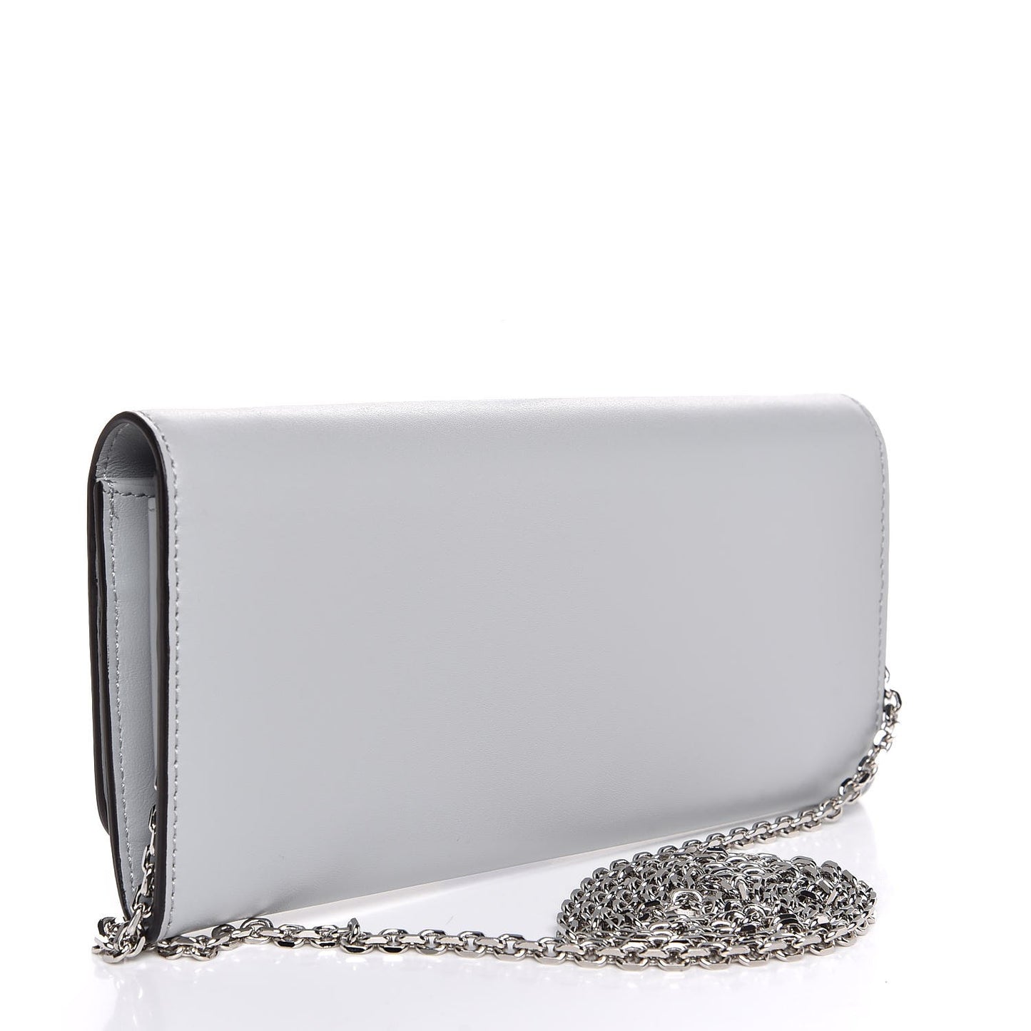 Vitello Liberty Fun Fair Studded Continental Wallet On Chain Grigio Perla Multicolor