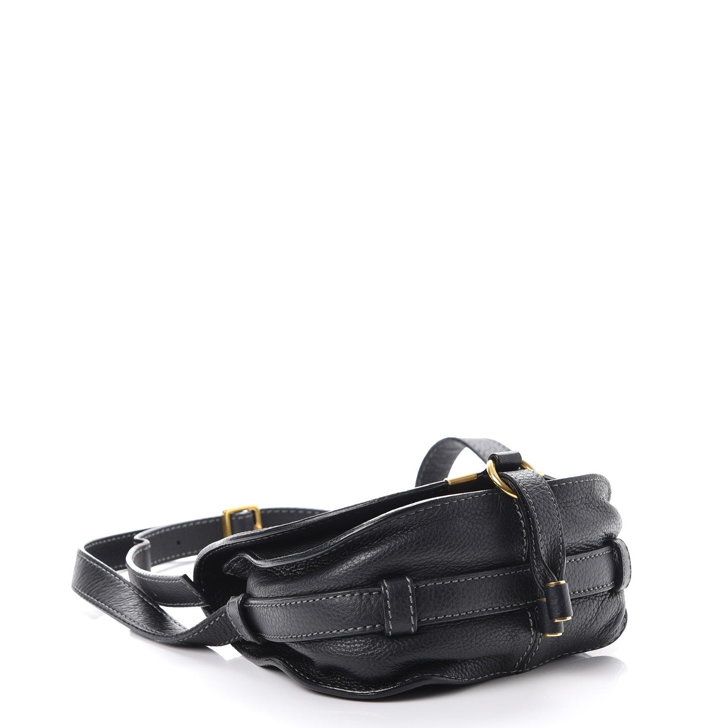 Chloe Calfskin Mini Marcie Round Crossbody Bag Black 4 of 11