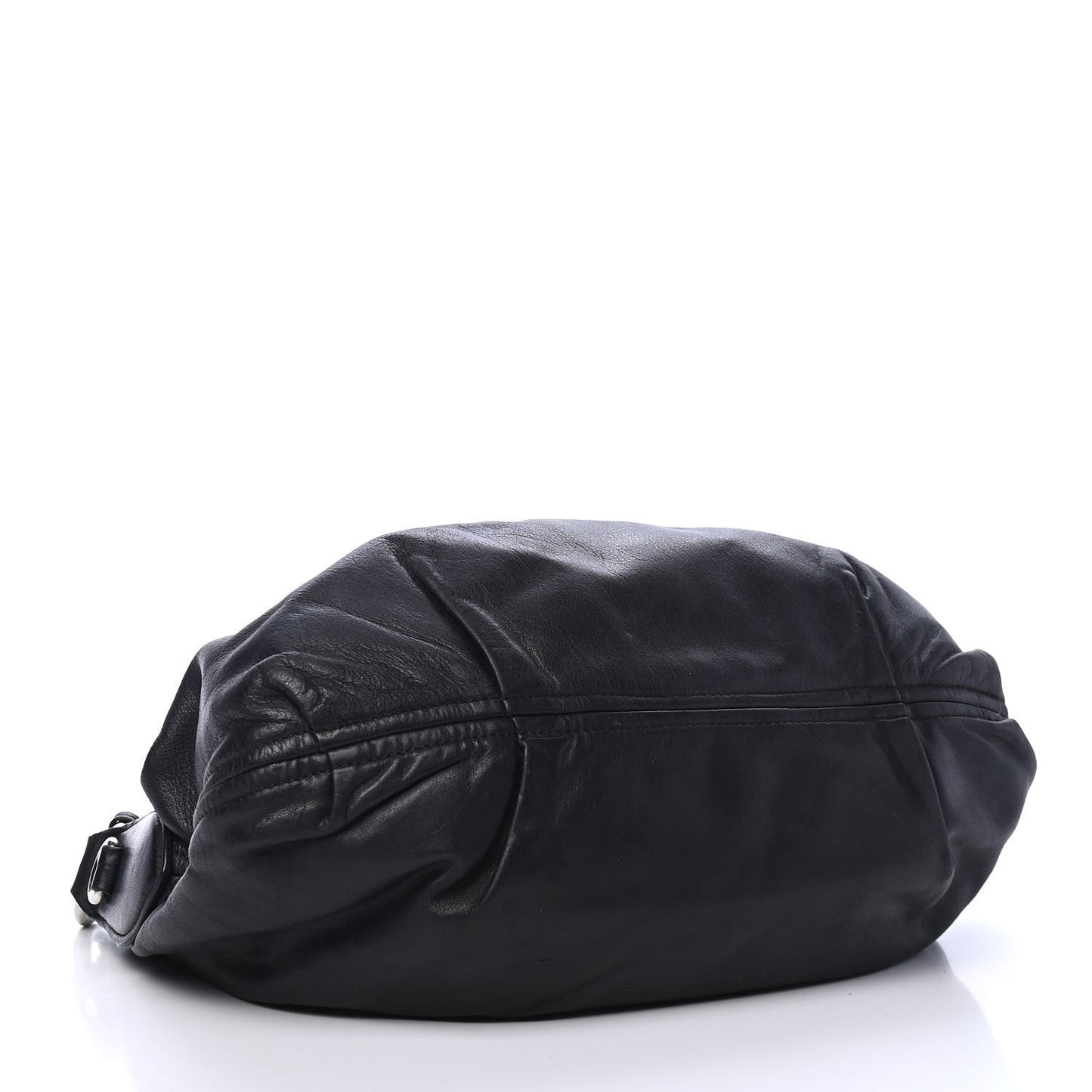 Soft Calf Pleated Hobo Black