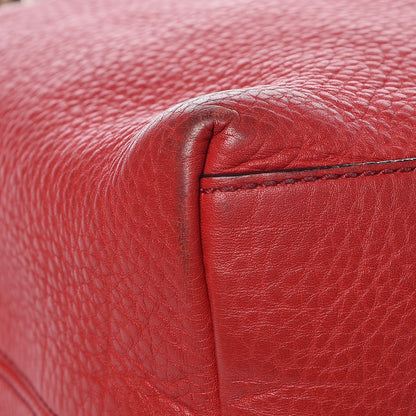 Gucci Pebbled Calfskin Medium Soho Chain Shoulder Bag Tabasco Red 15 of 17