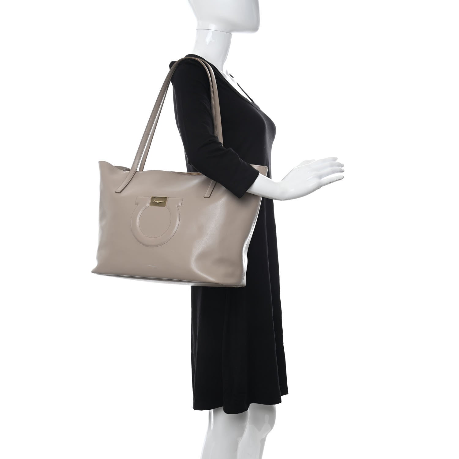 Salvatore Ferragamo Calfskin Medium Gancini Tote 2 of 12