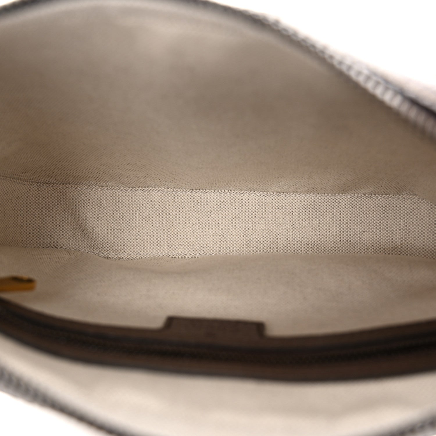 Gucci GG Supreme Monogram Textured Dollar Calfskin Web Ophidia Wristlet Shoulder Bag Beige Ebony New Acero 5 of 9
