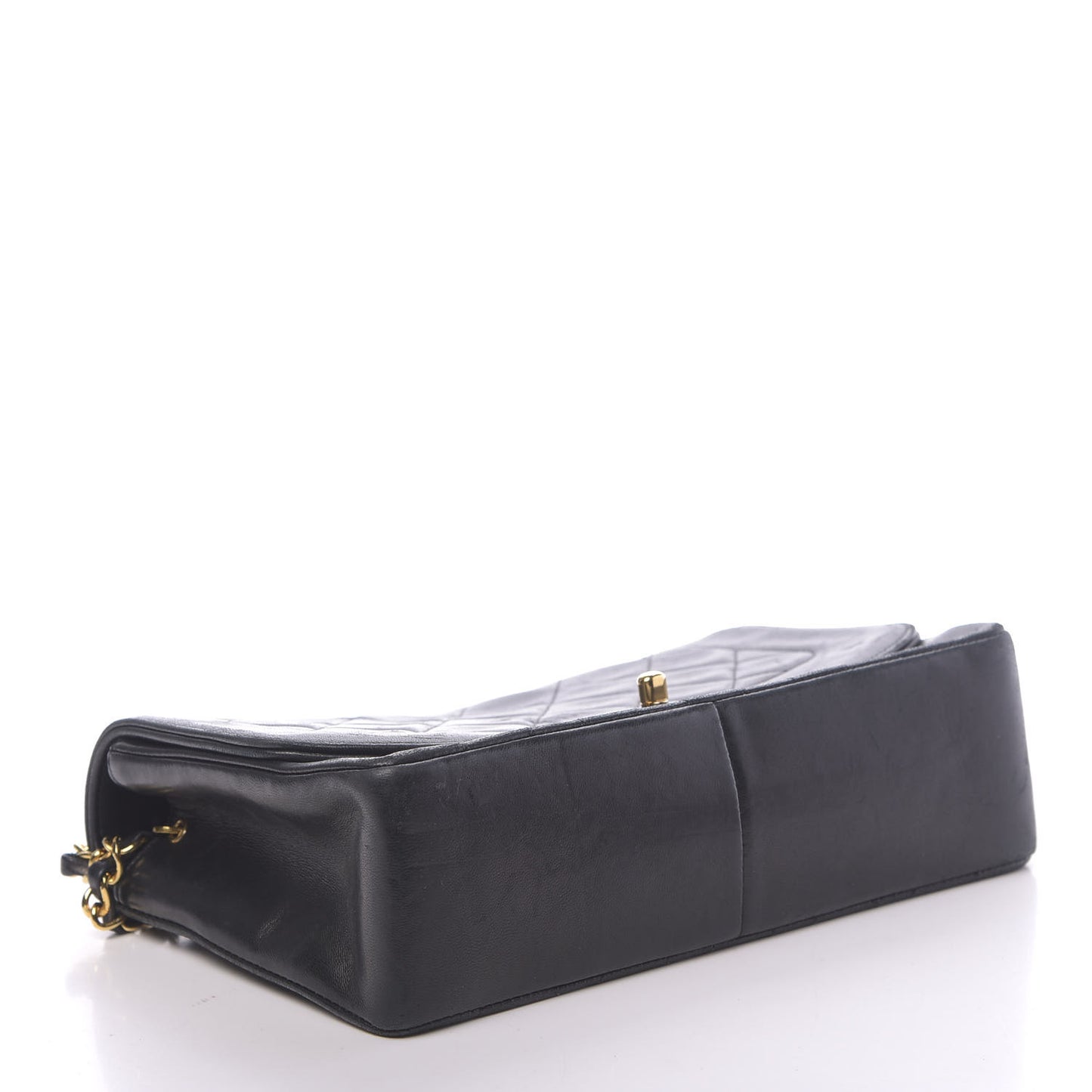 Lambskin Quilted Medium Single Flap Black