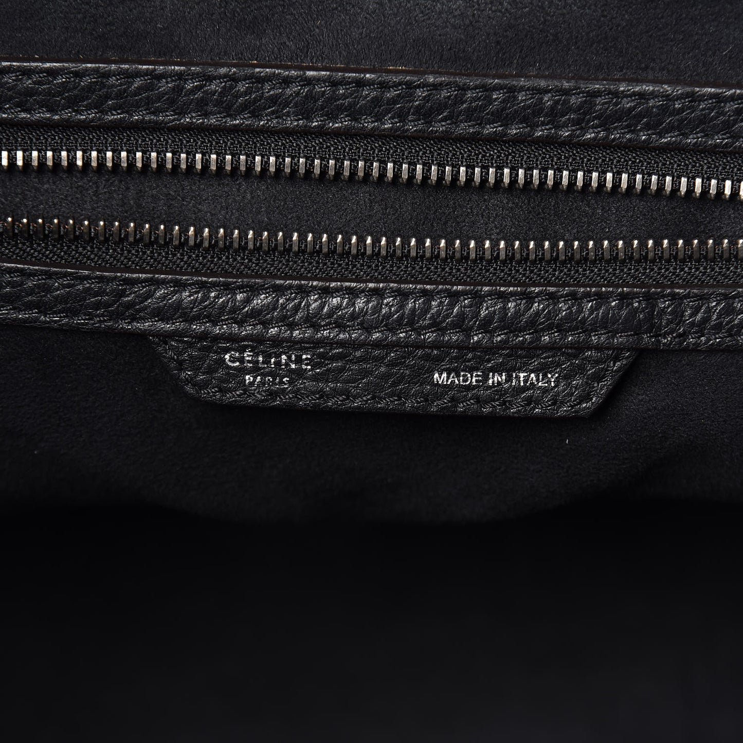 Drummed Calfskin Mini Luggage Black