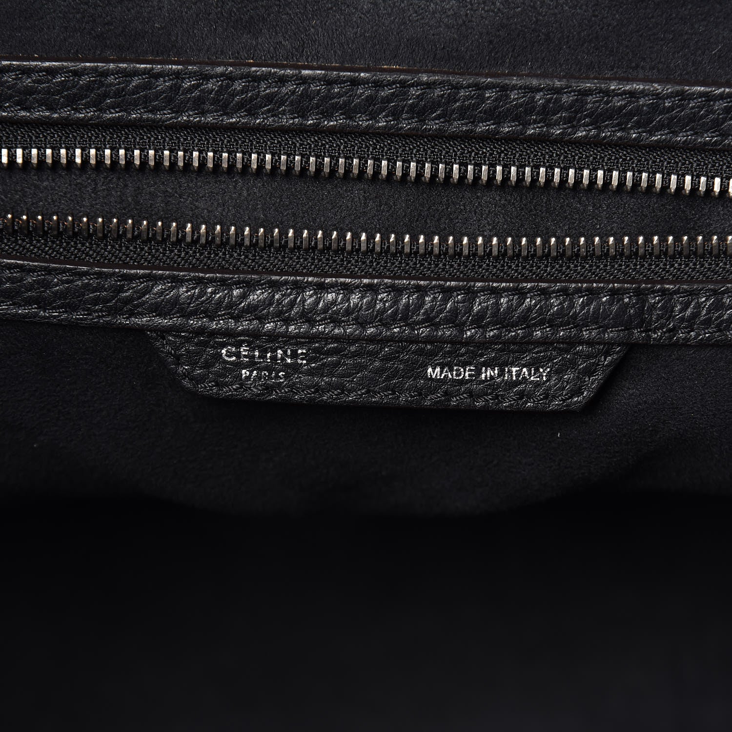 Celine Drummed Calfskin Mini Luggage Black 7 of 15