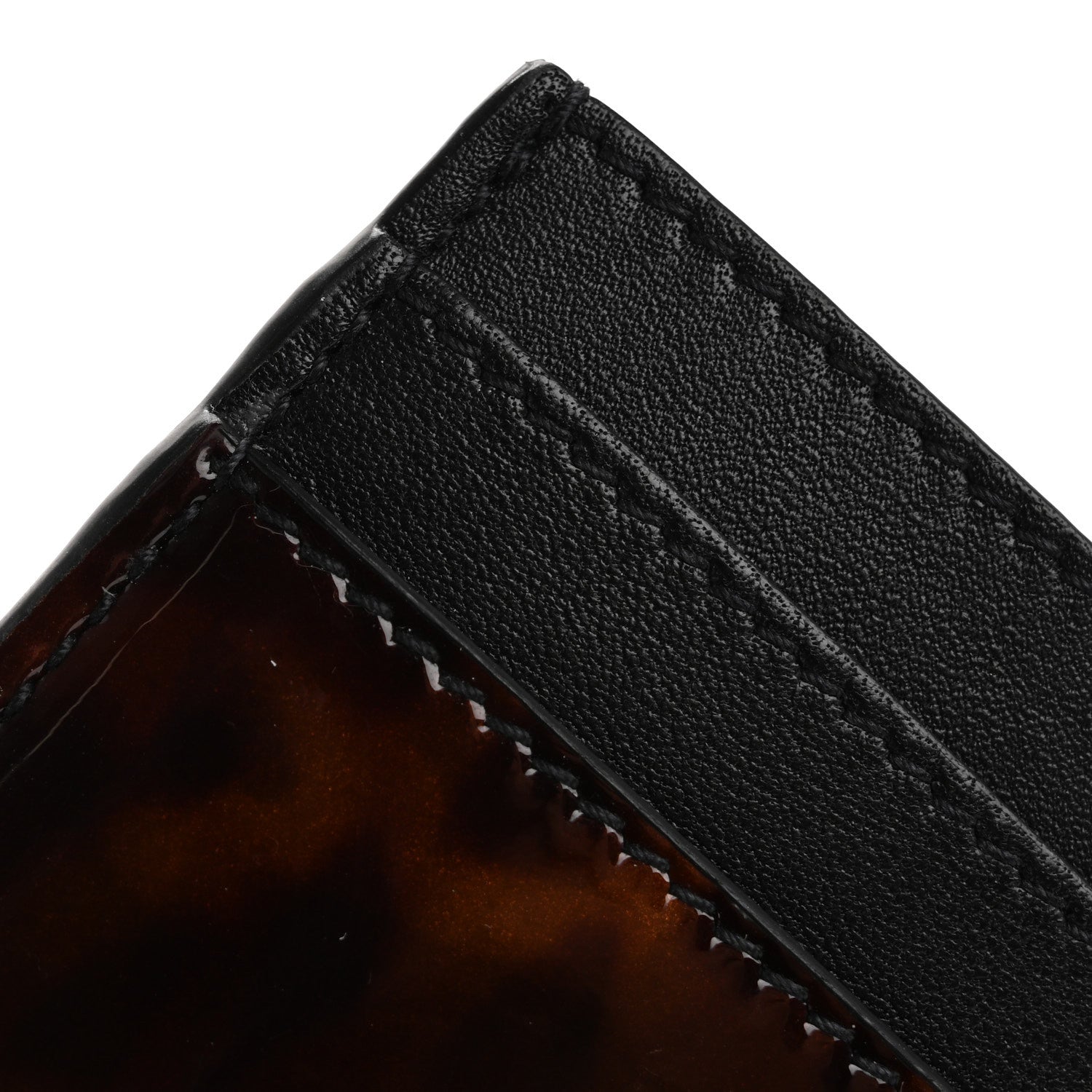 Saint Laurent Patent Monogram Credit Card Case Tortoiseshell 11 of 11