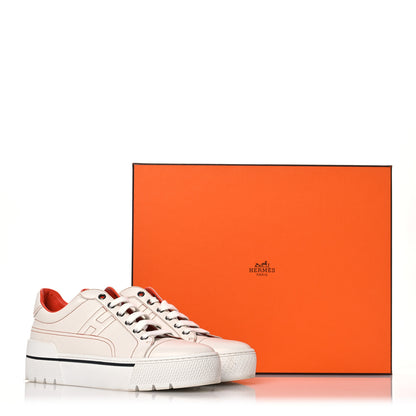 Hermes Calfskin Womens Voltage Sneakers 39 White Orange 13 of 13