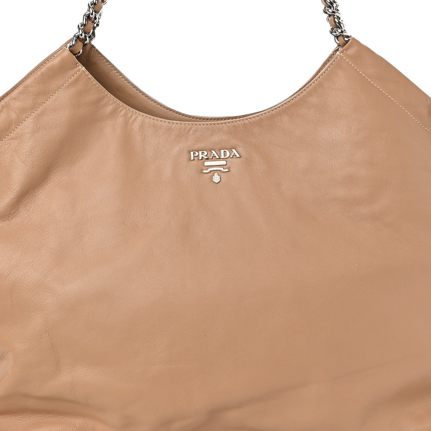 Soft Calf Chain Tote Caramel