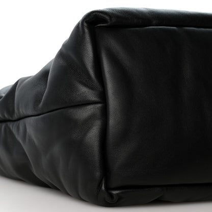 Saint Laurent Lambskin Wide Puffer Tote Black 9 of 10