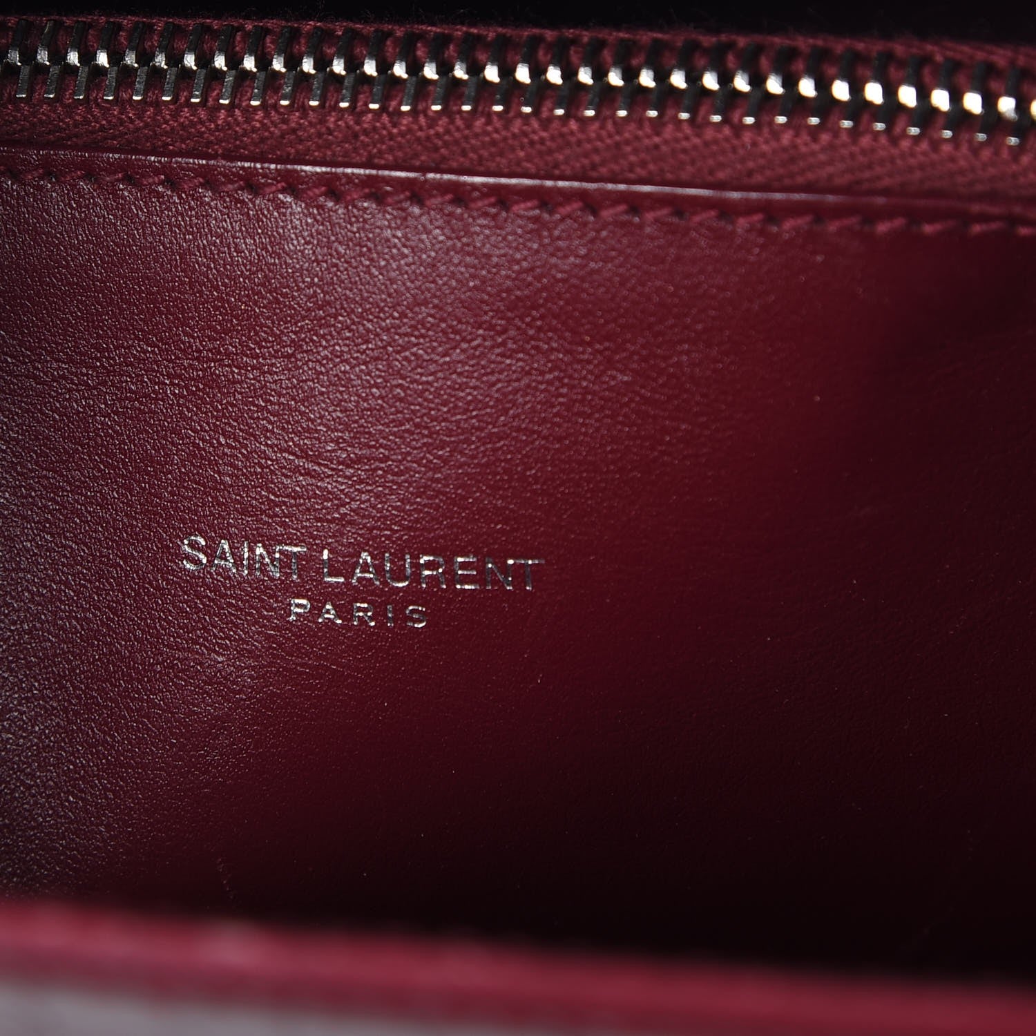 Saint Laurent Calfskin Crocodile Embossed Small Sac De Jour Rouge 6 of 13