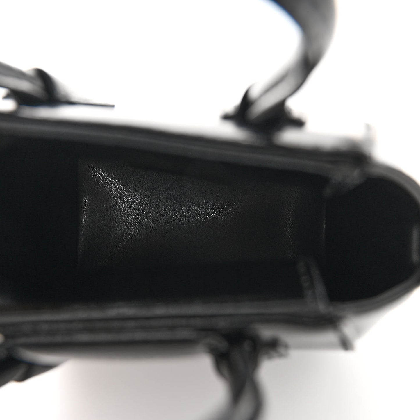 Shiny Lord Calfskin Micro Antigona Black