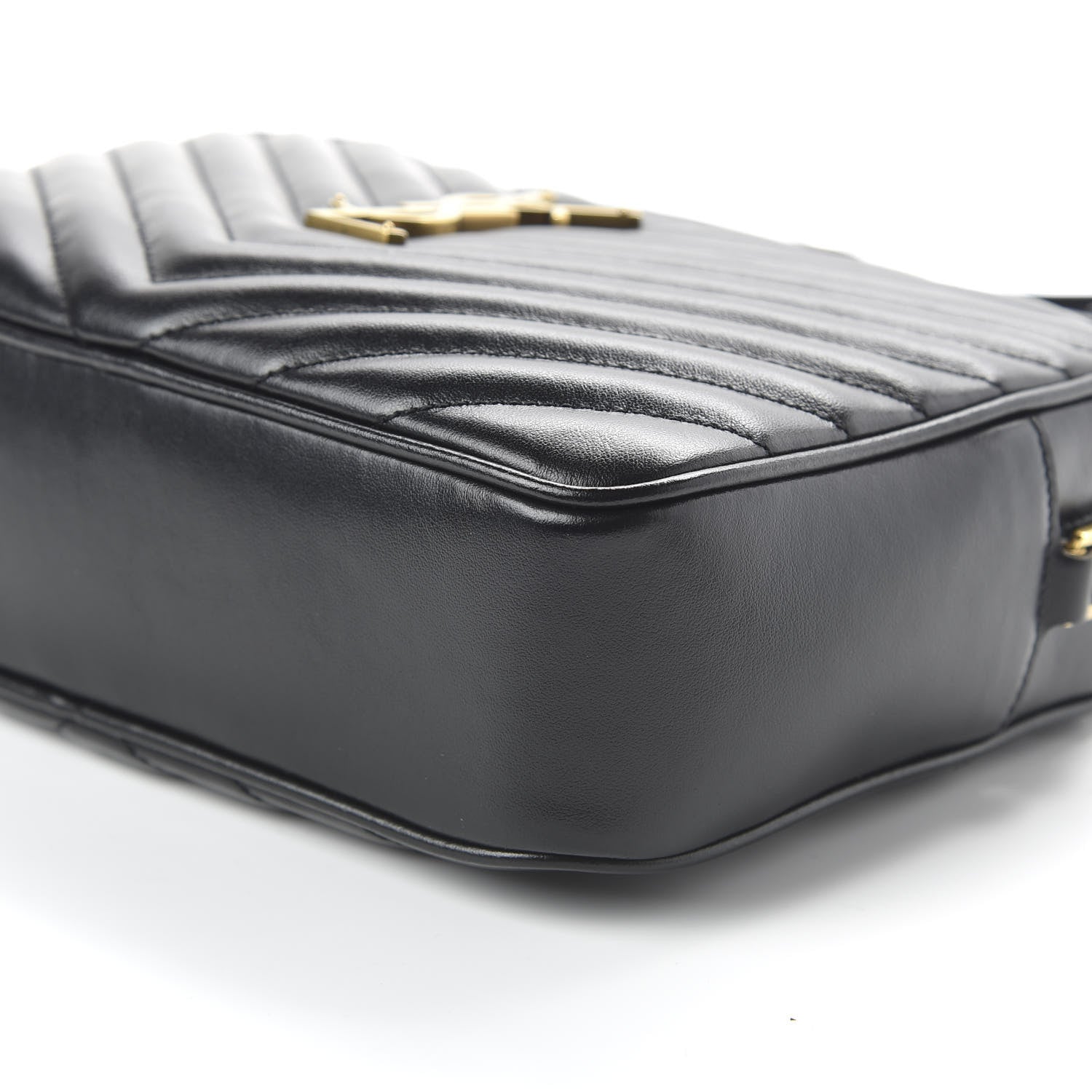 Saint Laurent Calfskin Matelasse Monogram Lou Camera Bag Black 7 of 9