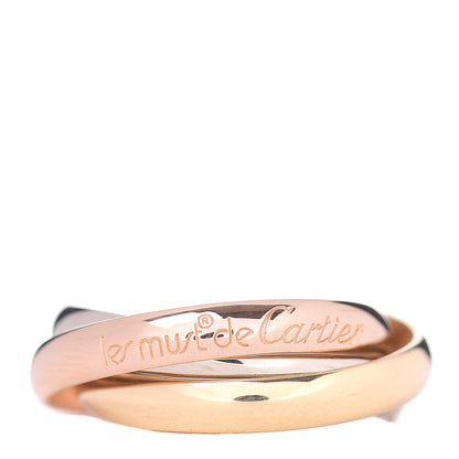Cartier 18k Pink Yellow White Gold Les Must De Cartier Trinity Ring 55 7.25 1 of 4