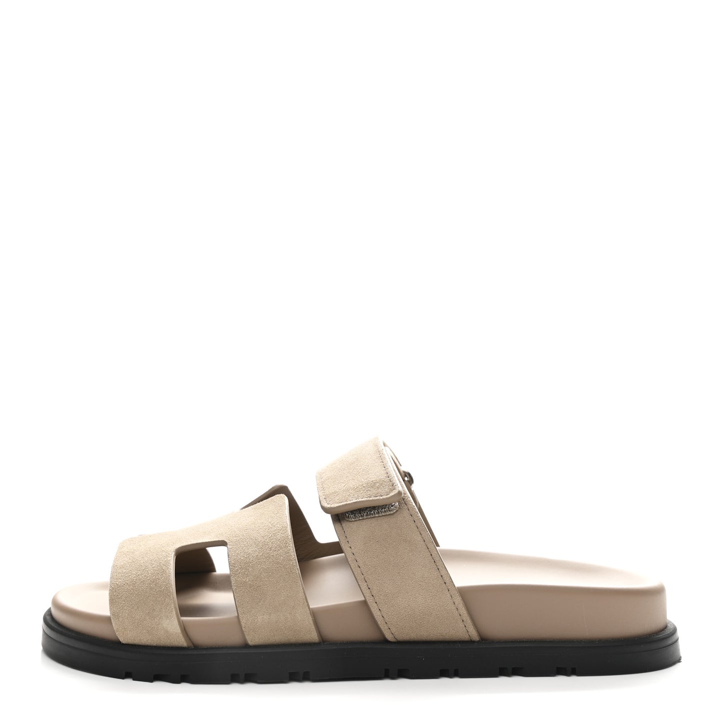 Suede Goatskin Womens Chypre Sandals 37.5 Beige Sable
