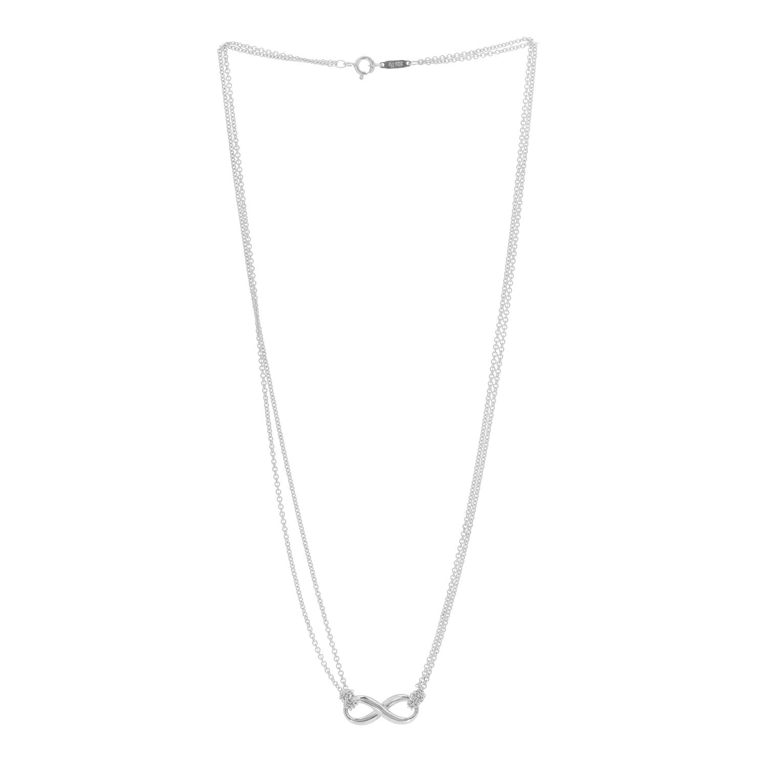 Tiffany Sterling Silver Infinity Pendant Necklace 3 of 7