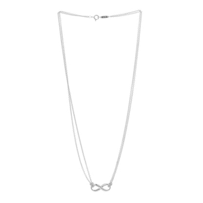 Tiffany Sterling Silver Infinity Pendant Necklace 3 of 7