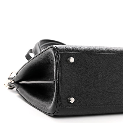Gucci Grainy Calfskin Small Zumi Top Handle Bag Black 9 of 10