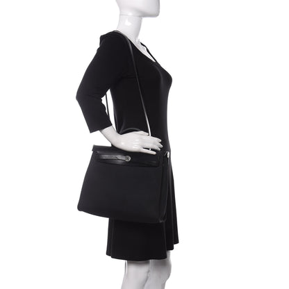 Hermes Military Toile Vache Hunter Herbag Zip PM 31 Black 2 of 9