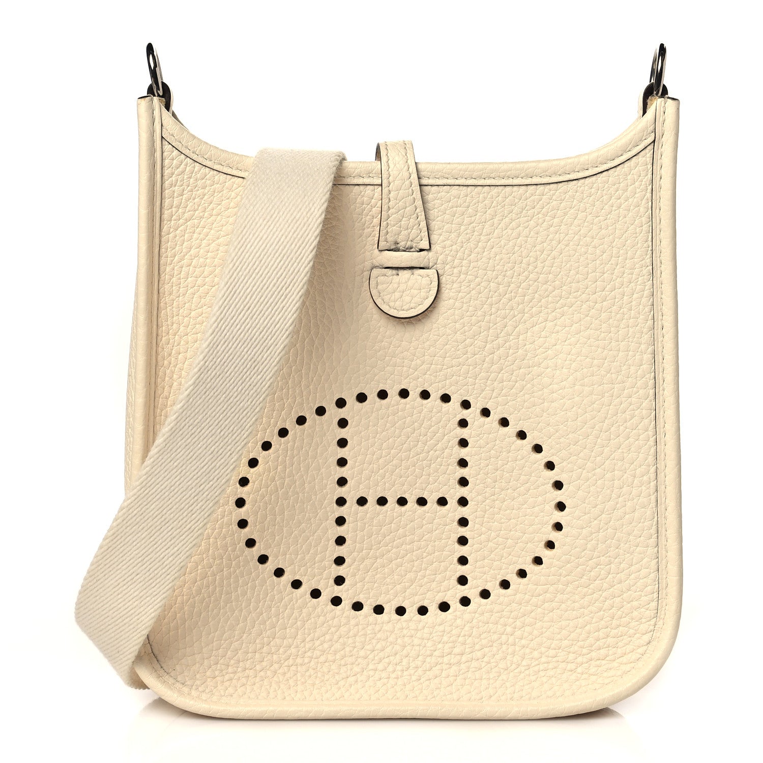 Hermes Taurillon Clemence Amazone Evelyne TPM Nata Craie 1 of 11