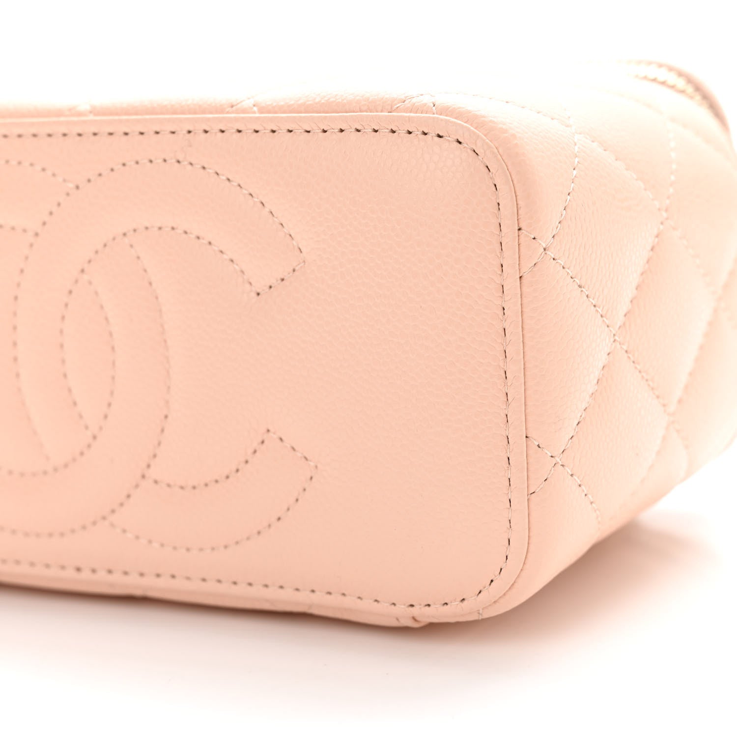 Chanel Caviar Quilted Small Vanity Case With Chain Light Beige 10 of 11