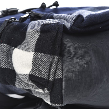 Burberry Wool Check Duffle Rucksack Backpack Indigo Blue 6 of 7