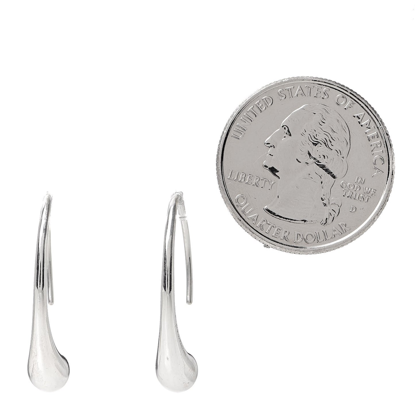 Sterling Silver Elsa Peretti Teardrop Hoop Earrings