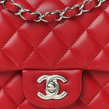Chanel Lambskin Quilted Mini Square Flap Red 8 of 11
