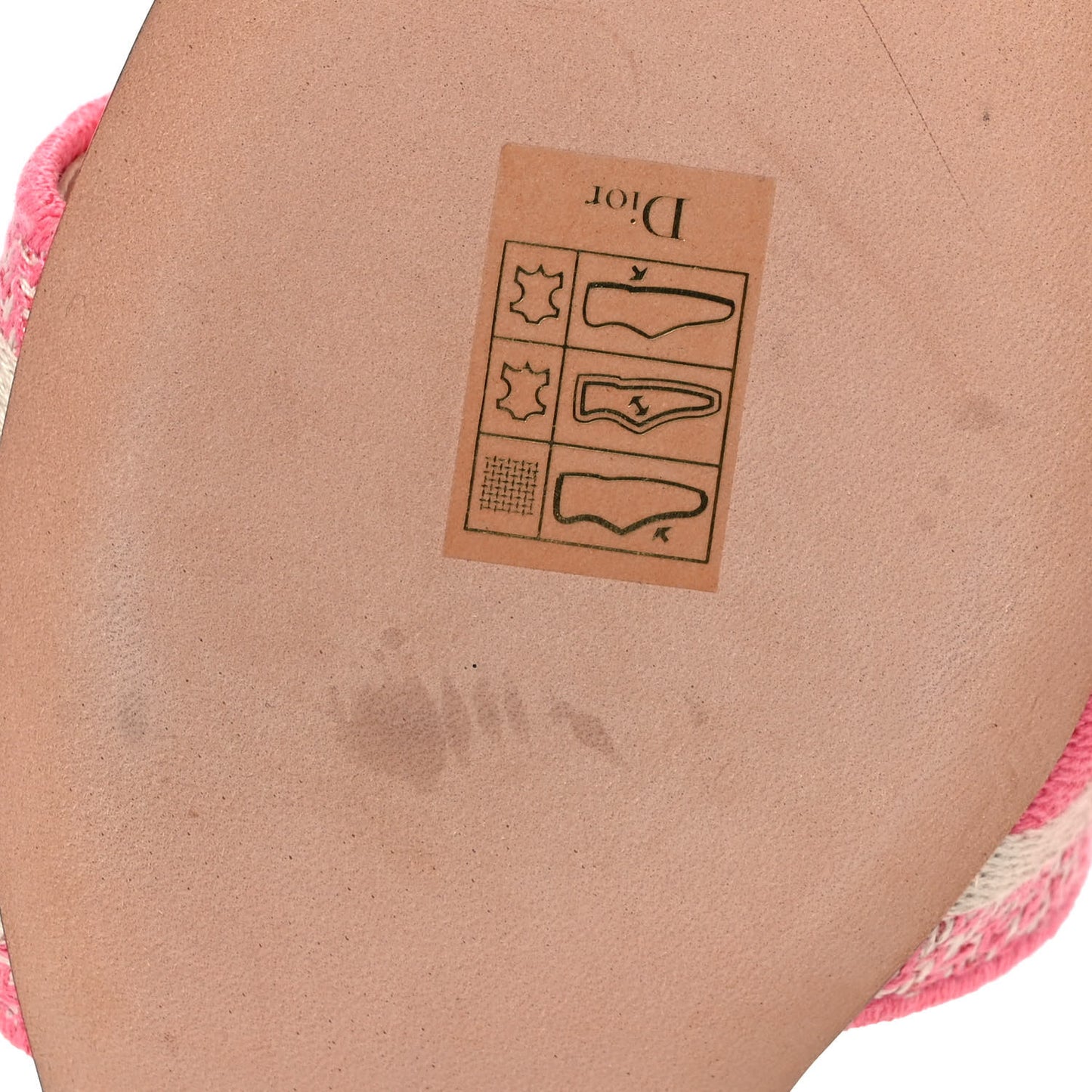 Cotton Toile de Jouy Embroidered Dway 55mm Slide Sandals 37 Off White Pink