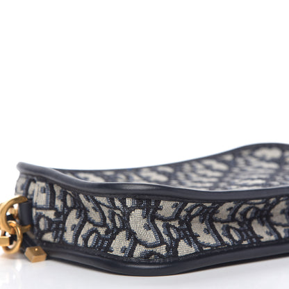 Christian Dior Oblique Diorquake Clutch Blue 6 of 12