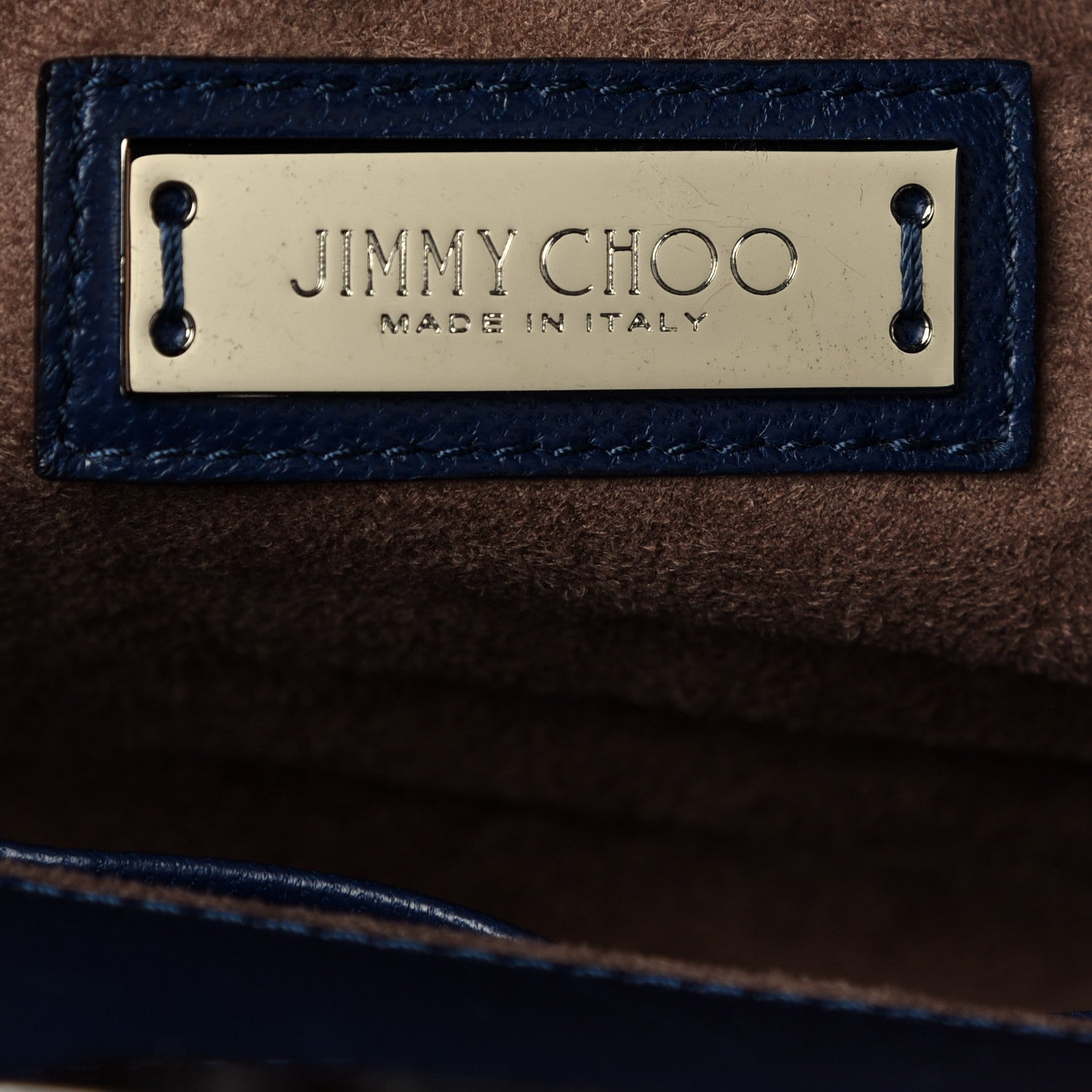 Jimmy Choo Crocodile Embossed Calfskin Riley Tote Steel Blue 6 of 12