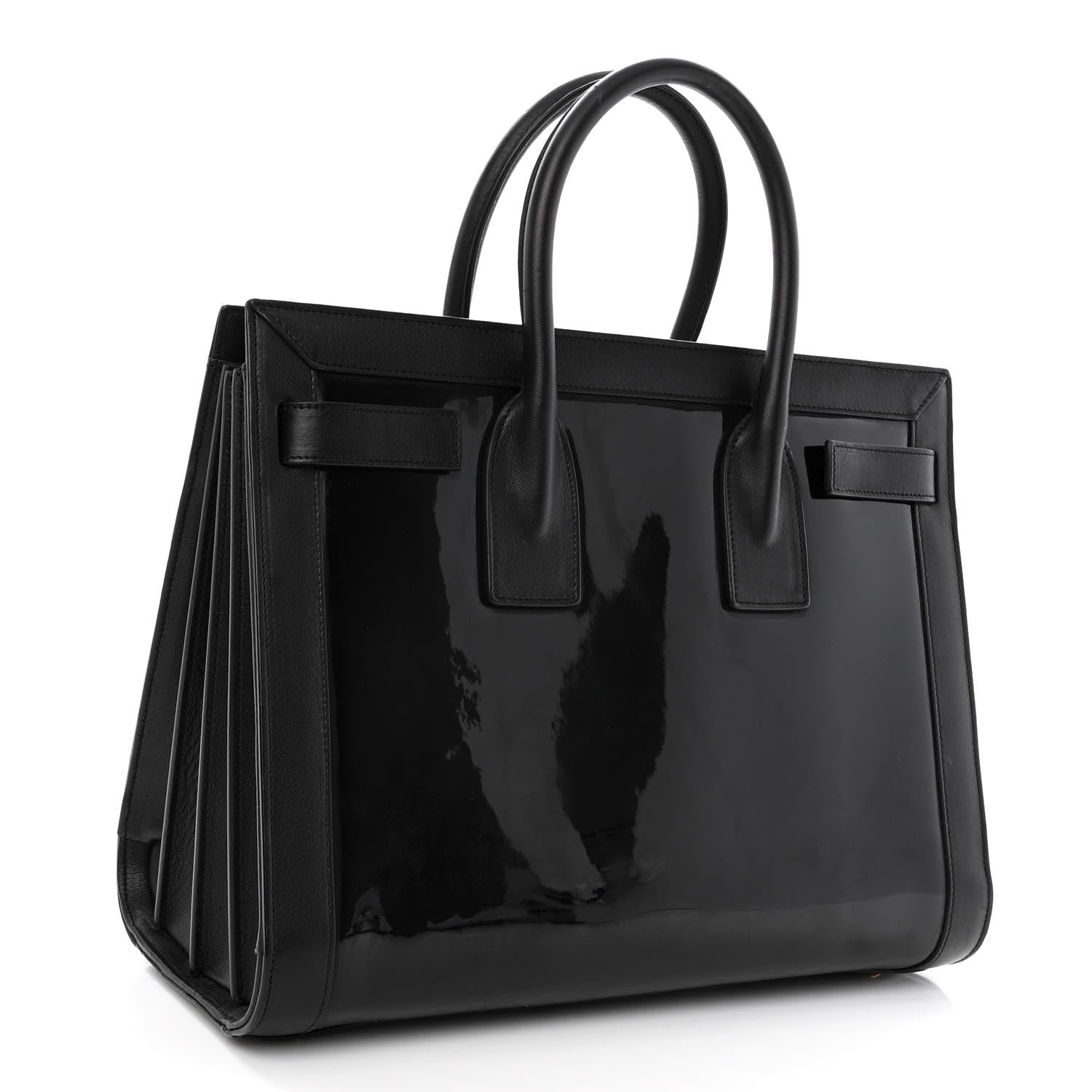 Saint Laurent Patent Calfskin Small Sac de Jour Black 3 of 12